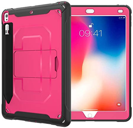 QYiD Funda para iPad Air 3rd 2019 / iPad Pro 10.5, resistente a los golpes, resistente a los golpes, funda protectora de alto impacto con soporte y soporte para lápiz para Apple iPad Air (2019) / iPad