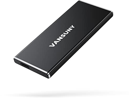Vansuny 1TB Portable External SSD, USB 3.1 Gen2 500MB/s High-Speed Data Transfer, Metal USB C Mini Portable External Solid State Drive for PC, Laptop, Phones and More