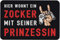 Tassenbrennerei Fußmatte mit Spruch Hier wohnt EIN Zocker mit Seiner Prinzessin - Türmatte lustig für innen & außen waschbar - Deutsche Qualität