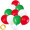 Yiran Frohe Weihnachten Luftballons - 30 Stück Latex Rot Grün und Weiß Partyballons Partyballons Weihnachtsdekorationen für Geburtstag Party Dekorationen Weihnachten Dinnerpartys