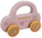 Elefantasie Spielzeug Auto aus Holz rosa personalisierbar mit Name Holzauto Baby Geschenk mit Gravur