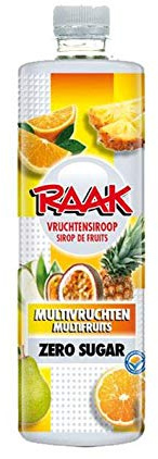 Raak Lemonade Sirup Multi Fruit Zero Sugar 0 % zuckerfreie Mischung Original niederländisch 750 ml