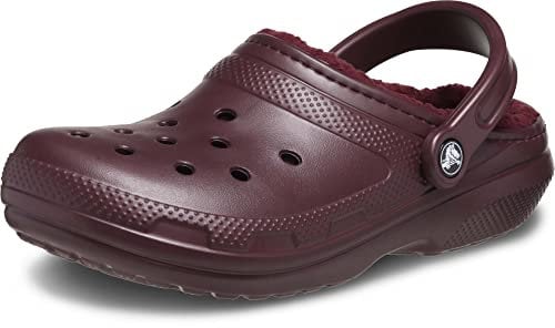 Crocs Unisex Classic Lined Clog, Dark Cherry, 6 UK Men/ 7 UK Women