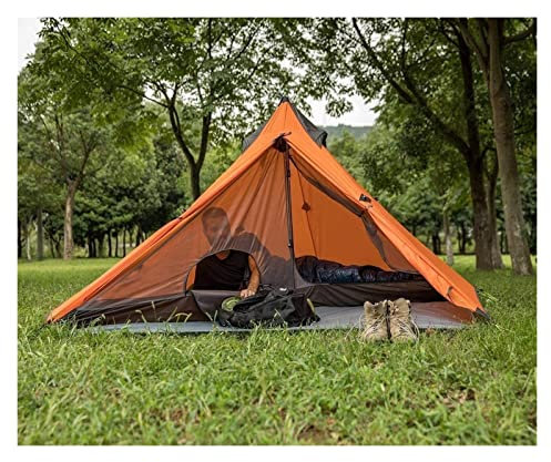 Tent Shower Trekking Pole Tent Ultralight 1 Person 3 Season Tent, Lightweight Pyramid Tent For Mountaineering Hiking Camping