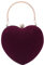 Luxus-Party-Kupplungs-Geldbeutel-nette herzförmige Frauen-Handtaschen-Abendtaschen Clutch Flachmann (Purple, One Size)