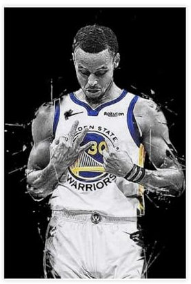 Basketball The Greatest Shooter in History Stephen Curry Sportstern Poster 1 Leinwand Poster Wandkunst Dekor Druck Bild Gemälde für Wohnzimmer Schlafzimmer Dekoration ungerahmt 30 x 45 cm