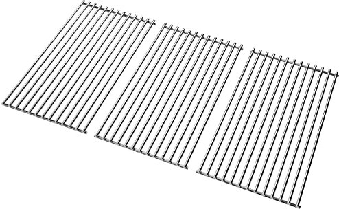 WELL GRILL 41,5 x 23,5 cm Grillrost Edelstahl für Burnhard Big Fred Serie, Taino, Chicago 4, Tepro und die meisten Gasgrill, Ø7 mm Massiver Rund BBQ Grill Rost Ersatzteile, 70,5 x 41,5 cm