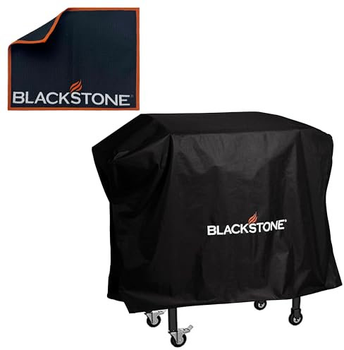 Blackstone Outdoor Grillabdeckung für Kochstation mit Haube - Robuste 600D Polyester Grillabdeckung - Wasserdicht Wetterbeständig Ganzjahres - 91,4 cm Grillabdeckung mit Cinch-Gurten - mit