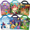 OSIMIG 6 Set Wiederverwendbare Stickerbücher, 340+ 3D Puffy Sticker Kinder, Immer Wieder Stickerbuch Wiederverwendbar inklusive Monsterwelt, Insekten, Wald, Wüste, Polarwelt, Freizeitpark