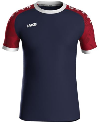JAKO Trikot Iconic KA, Größe:140, Farbe:Navy/Chili red
