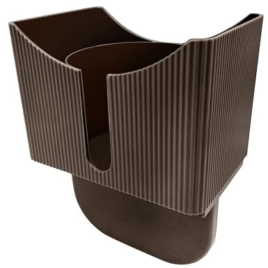 Couch Anti-Spill Drink Holder Tray, Couch Seat Cushion Cup Beverage Holder for Cups, Bottles, Cans (Brown)