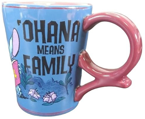 Disney Lilo and Stitch 'Ohana Means Family' Duck Ornate Handle Mug