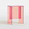Beistelltisch Acryl, Sofa-Beistelltisch, Acrylglas Tisch, Durchsichtiger Couchtisch, Kleiner Acryl-Couchtisch, Quadratischer Beistelltisch, Moderne Mehrzweckmöbel(Rosa)