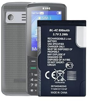 MUKUZI BATTERIA COMPATIBILE CON BRONDI King, Fox, PRATICO, Duke S (ricambio per BIGFP600AA BL-4C)