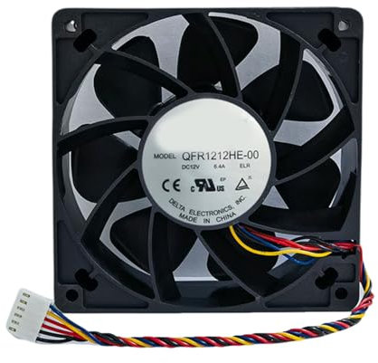 alloneslife QFR1212HE-00 Ventilateur de refroidissement puissant 12038 12 V 120 x 120 x 38 mm