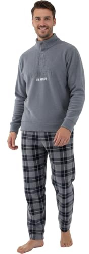 Viterbo Biancheria - Pigiama Uomo Invernale Pile Caldo ed Elegante, Made in Italy Realizzato in Morbido Micro Pile Pregiato, Pigiama Uomo Pesante Pigiamone Disponibile dalla M alla XXL LMW00322