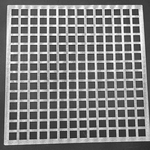 Cubierta de rejilla de drenaje de repuesto, cubierta de drenaje de suelo con orificio de filtro cuadrado de 1 cm, cubierta de drenaje de rejilla cuadrada, cubierta de drenaje de ducha (10 x 10 cm)