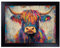 Highland Cow in Colour Vol.1 | Lap Tray with Padded Cushion, Portable Surface with Bean Bag Base, Perfect Surface for Working, Crafting, TV Eating and Laptop Use