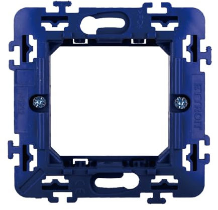 Supporto a 2 moduli/posti per placche, scatola tonda 502, Compatibile Con BTicino Living, alta qualità e lunga durata, per placche in plastica, alluminio e vetro, originali e compatibili