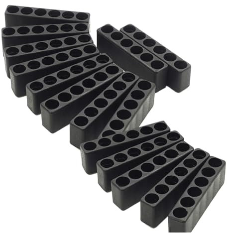 Jrifedptry 15 Stück 6-Loch-Sechskantschaft-Schraubendreher-Bithalter Kunststoffkopf Aufbewahrung Bohrständer für -Ersatzteile Zubehör