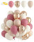 TPZORJX Ballons Rose Abricot, 60 Pièces Ballons Anniversaire Rose Beige, Metallic Champagne Or Rose Latex Balloons pour Baby Shower Anniversaire Mariage Fête Décorations