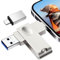 [Pas d'APP] Nanopell Clé USB iphone 128 Go, avec Adaptateur Autonome de Type C, Cle USB pour iphone pour Libérez l'espace de Stockage de Votre Smartphone, Cle pour i0S/Android/Pad/PC,Plug-and-Play.