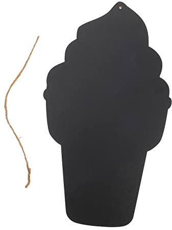 Cabilock Holz-nachrichtentafel Eiscreme-form Hängende Anzeige Tafel Restaurant Kaffeehaus Message Board Handwerklich