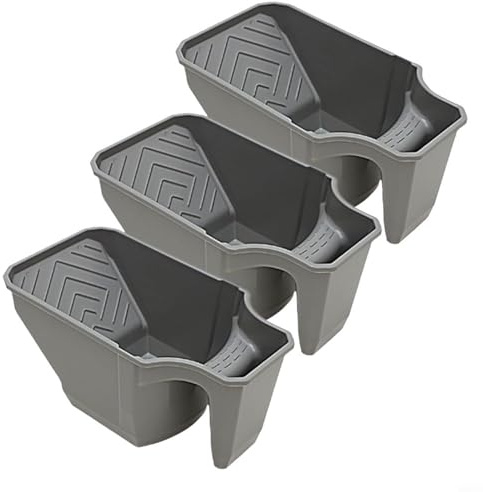 TONIXY Hand Held Paint Scuttle Bucket With Comfort Grip Handle Anti Drip Design For Indoor Outdoor Painting(Grey)