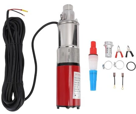 Fafeicy Pompe Submersible pour Puits Profond 260W, Vis en Acier Inoxydable, Pompe à Eau à Haut Débit avec Tête de 131,2 Pieds pour L'irrigation Agricole