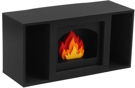 Sosoport Chimenea De Juguete para Casa De Muñecas Decoración Navideña Mini Repisa Modelo De Chimenea Decorativa Accesorios para El Hogar En Miniatura