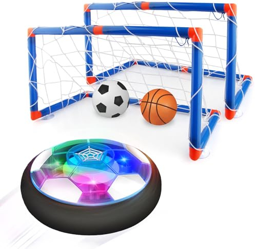 Porta da Calcio per Bambini, Regalo Bambini 3 4 5 6 7 8 9 10 Anni | Pallone Calcio Fluttuante Palla per Casa Ricaricabile Giochi Compleanno Natale Bimbi Gioco Interattivi Giocattoli Ball