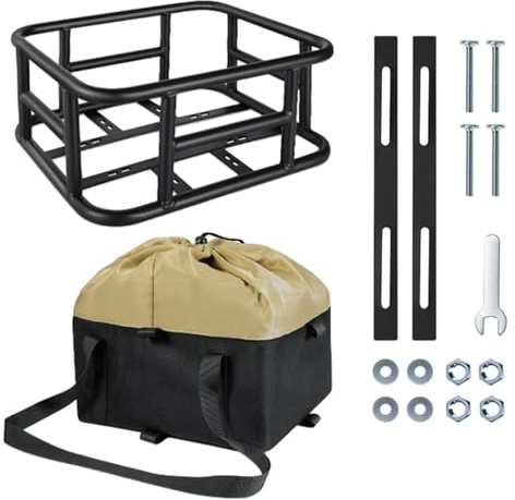Gralara Hinterradkorb mit Abnehmbarer, Wasserdichter Tasche, Vielseitig Einsetzbar,