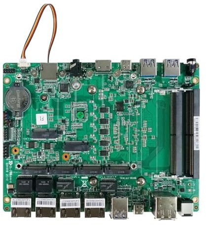 HKUXZR NAS AMD R7-8845HS Firewall Software Router,4*LAN(2 * 2.5G+2 * 10G Network Ports),2*SO-DIMM DDR5 5600MHz,4*M.2 NVME(Support PCIE),HDMI+DP+2*Type-C