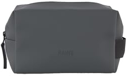 Beauty Wash Bag Small Art. 15580 Dark GR | Rains Wash Bag Small W3 Dark Grey – wasserdichte Tasche aus PUCompatta, unverzichtbar und funktional