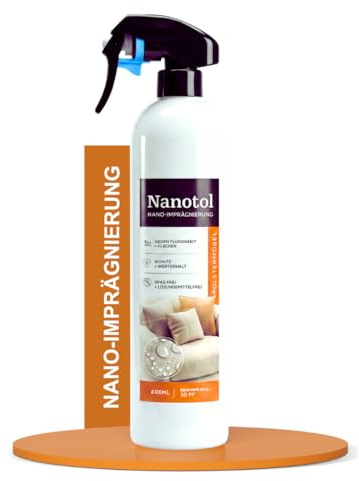 Nanotol Polsterimprägnierung – 500ml für 10m² | PFAS freies Imprägnierspray | langanhaltender Abperleffekt - Fleckenschutz für Sofa, Couch, Stuhl & Sessel