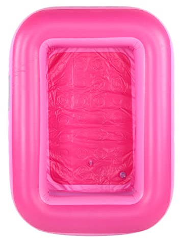 Focket Piscina Inflable, Piscina para Niños Cuadrada de Gran Tamaño, Espesor Mejorado, Resistente a los Arañazos, Inflable con Sacos de Aire Independientes para Niños, Pequeños, Adultos, Jardín (PINK)