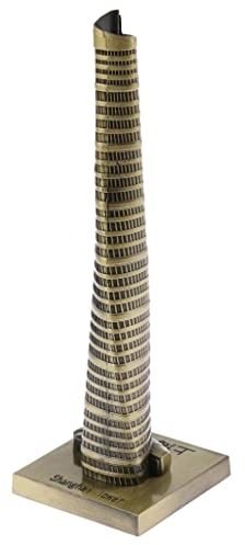 BLWOTMOR Shanghai World Financial Center Vintage Metallmodell Skulptur Figur Architektur Souvenir Dekoobjekt Aus Metall für Regal für Geschenk Wohndeko, Shanghai Turm, 10 cm