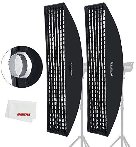 Godox Grid Softbox Strip Softbox Strip Box Beehive Honeycomb Grid Bowens Mount for Studio Flash(2PCS)