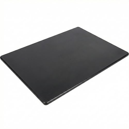 Thirteen Chefs Commercial Plastic Cutting Board, NSF, HDPP High Density Poly Black 20 x 15 x 0.5 Inches