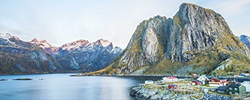 hansepuzzle 44240 - Fjord in Norwegen Panorama-Puzzle 2000 Teile - Natur Motiv mit hochwertiger Aufbewahrung: Kartonbox und wiederverschließbarem Beutel - Format 116,6 × 46,7 cm