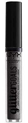 NYX PROFESSIONAL MAKEUP Glitter Goals Liquid Lipstick - Alienated, Deep Grey With Silver Glitter