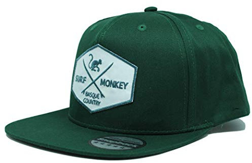 DRESSED IN MUSIC PLAY WITH ME Cappellino Uomo/Donna con Visiera Surf Monkey® - Berretto da Baseball - Regolatore Stile retrò Snapback - Taglia Unica (Verde)