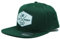 Snapback-Cap für Männer - Surf Monkey Patch vorne - Flacher Schirm - Strukturiertes Snapback-Design mit 5 Panelen - Snapback-Verschluss im Retro Style (Grün)
