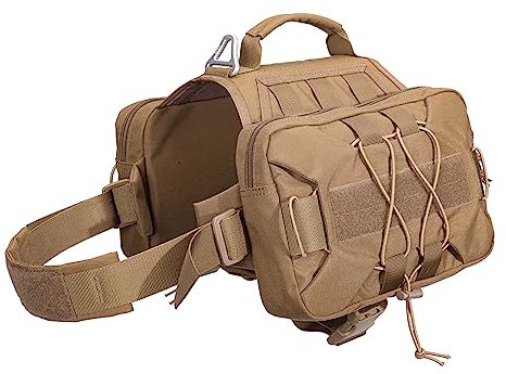 EXCELLENT ELITE SPANKER Dog Pack Hound Hundesatteltasche Rucksack für Reisen Camping Wandern mittlere & große Hund mit 2 geräumigen Seitentaschen(COB-L)