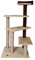 Wiltec Kratzbaum 100 cm mit Sisal in Beige/Braun, Katzenbaum mit 3 Liegeflächen, Katzen Kratzbaum mit Aussichtsplattform, Katzenkratzbaum 2-farbig