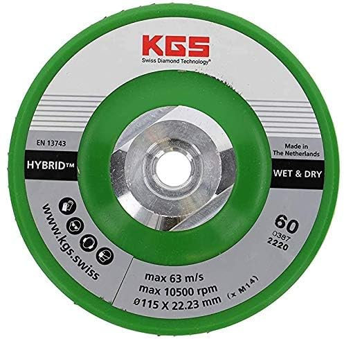 KGS Hybrid-Diamant-Trennscheiben, 115 x M14 goldfarben, Körnung 60 mit direkter M14 aufnahme passend für Winkelschleifer