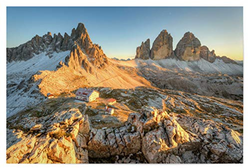 artboxONE Poster 60x40 cm Natur DREI Zinnen Südtirol - Bild DREI zinnen alpenglühen Berge