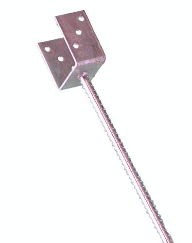 Pfostenträger Balkenträger Pfostenschuh U Gabel mit Dolle 400 mm lang zum Einbetonieren Gesamtlänge 500 mm (Gabelweite 81 mm)