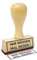Stemplino® Textstempel - Wir müssen mal reden - 50mm x 15mm Holzstempel mit Text Bürostempel Firmenstempel Stempel Büro Text Stempel