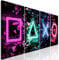 murando - Wandbilder Gaming Zimmer XXL 160x60 cm 4 tlg Leinwandbild Leinwand Bilder Wohnzimmer Bild Schlafzimmer Leinwandbilder Wandbild Groß - Gamer Jugendzimmer für Gamers Spielkonsole i-A-0164-b-i